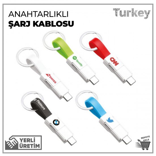 Anahtarlık Şarj Kablosu